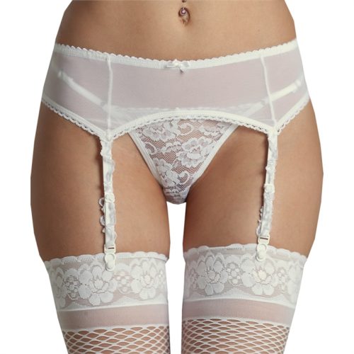 PORTALIGAS DE TUL ELASTIZADO BLANCO