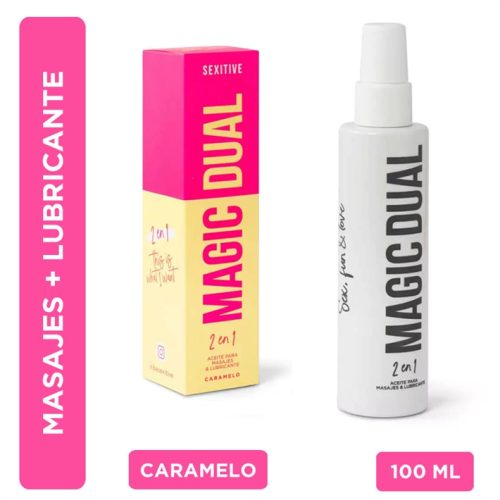 ACEITE PARA MASAJES Y LUBRICANTE DUAL AROMA CARAMELO