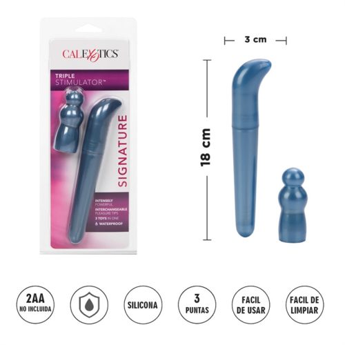 VIBRADOR CON 3 FORMAS DE ESTIMULACIÓN