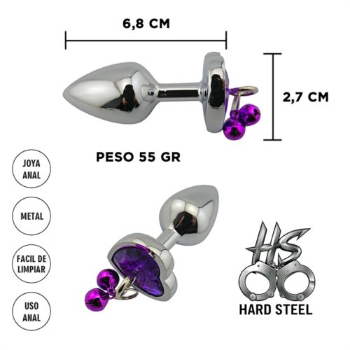 JOYA ANAL CORAZÓN Y CASCABELES