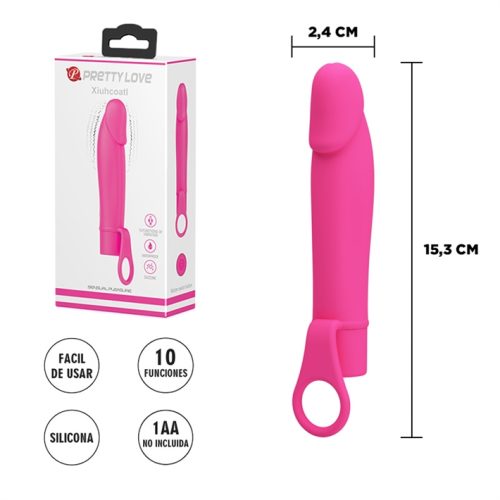 VIBRADOR 10 VELOCIDADES Y ANILLO SUJETADOR