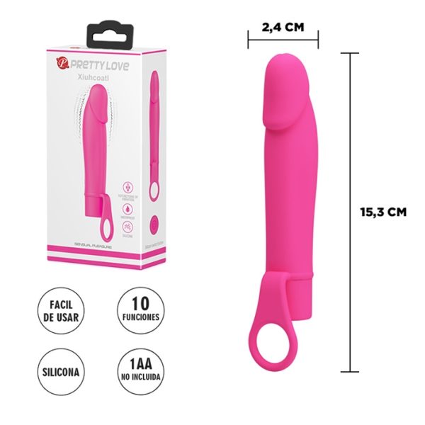 VIBRADOR 10 VELOCIDADES Y ANILLO SUJETADOR