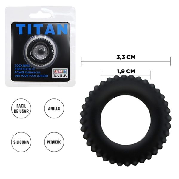 SS-PL-210144 ANILLO TITÁN PARA RETRASAR EYACULACIÓN
