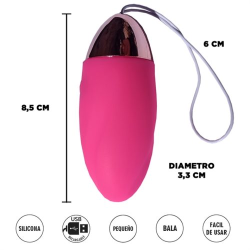 BALA VIBRADORA CON HILO EXTRACTOR CARGA USB