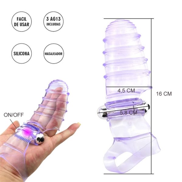 SS-SF-70678 FUNDA DEDOS ESTIMULADORA CON VIBRADOR