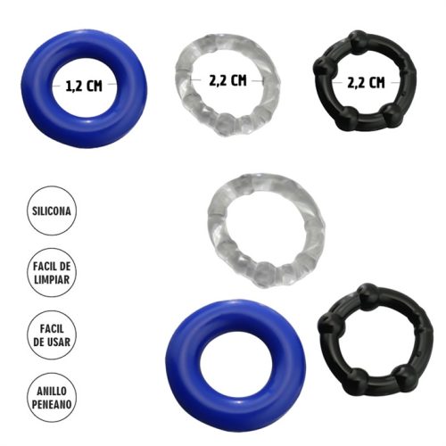 KIT DE ANILLOS PARA RETRASAR EYACULACIÓN