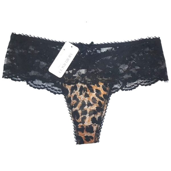 TANGA LEOPARDO BORDE ANCHO